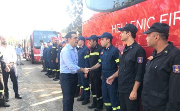 Επίσκεψη στις πυρόπληκτες περιοχές